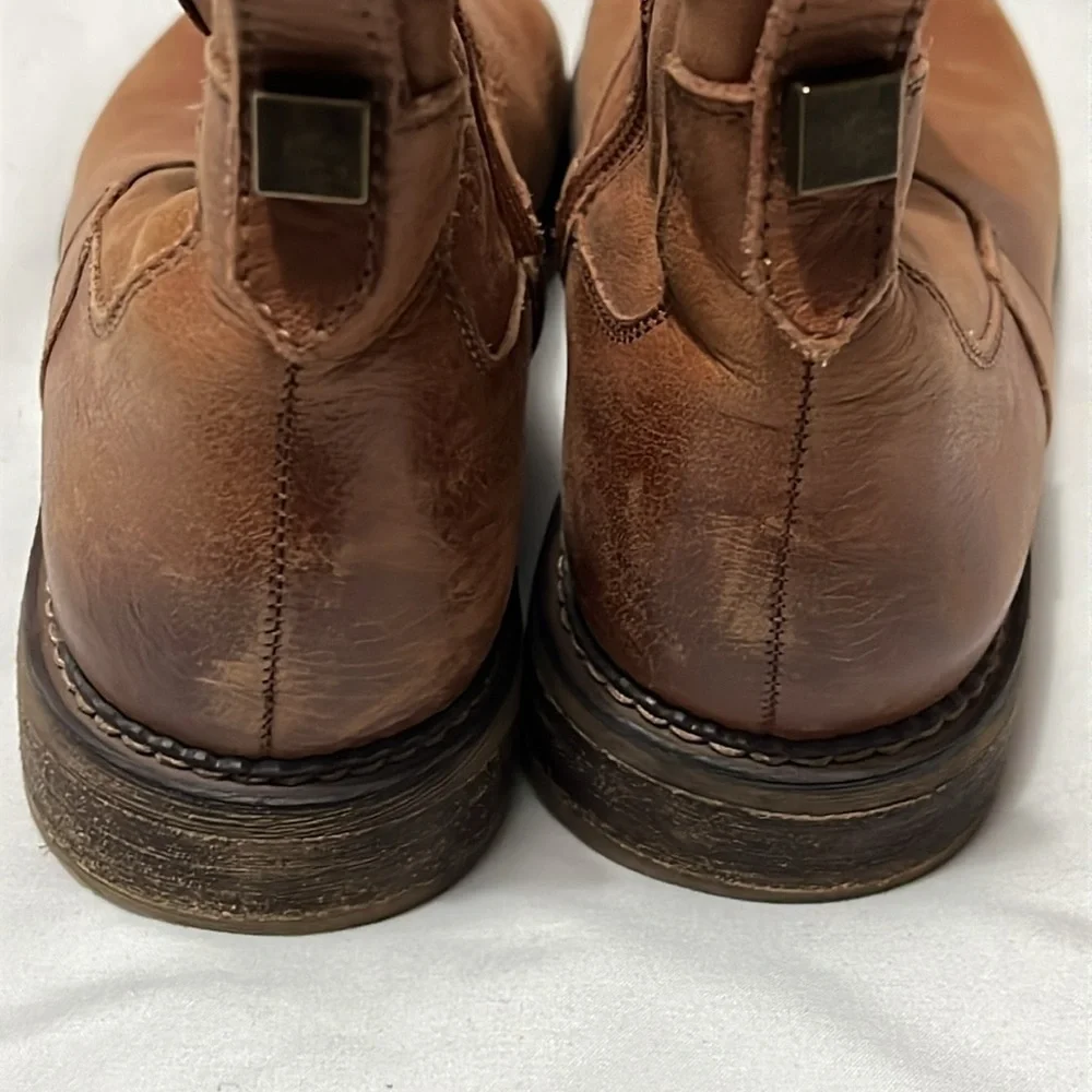 Franco Sarto Brown Leather Hoda Booties